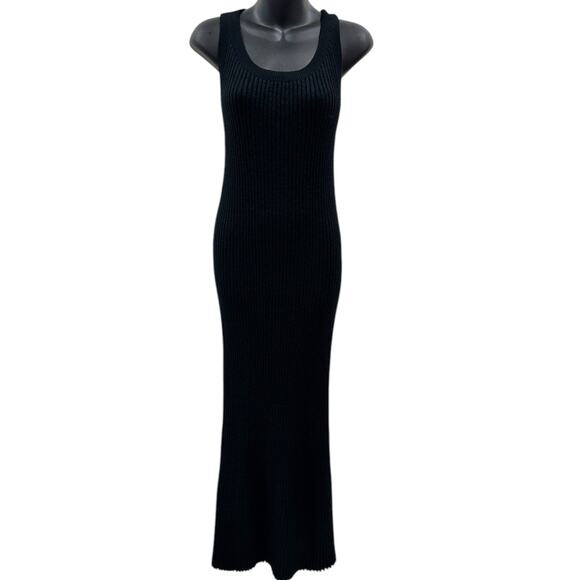 NWT Anthropologie Saturday Sunday Elle Knit Maxi Dress In Black - Picture 2 of 10